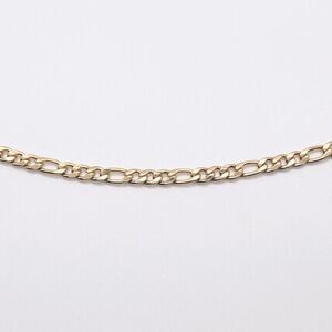 22" Gold Stainless Steel 4mm Figaro Mask Chain Necklace
